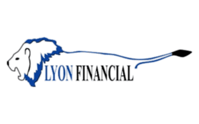 Lyon Financial logo: lion and text.