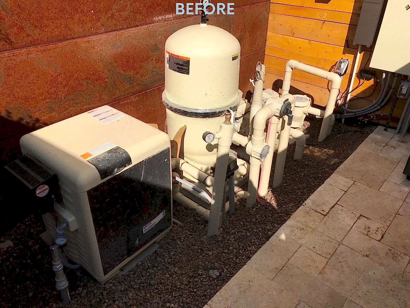 A before picture of the outside of a building.